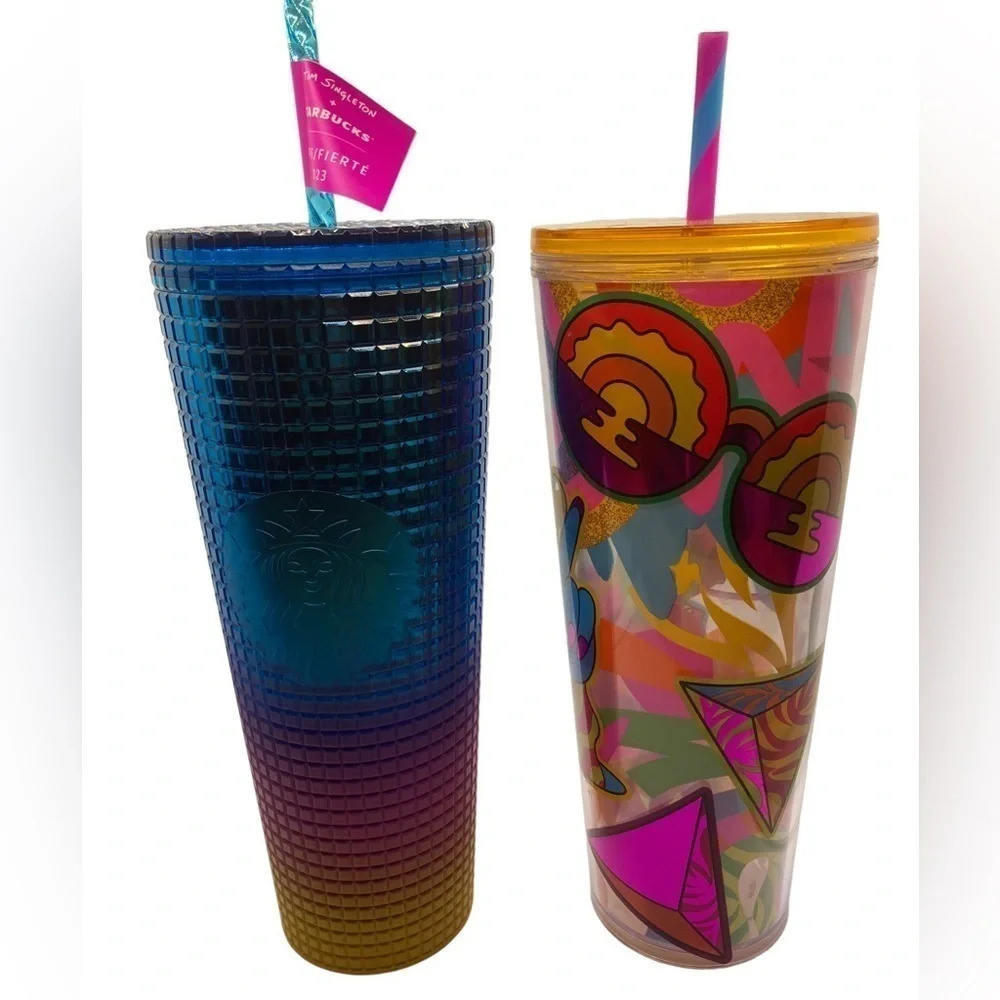STARBUCKS SET Tim Singleton 2023 Ltd Edition PRIDE Venti Tumbler Cold Cups NWT - Picture 7 of 7
